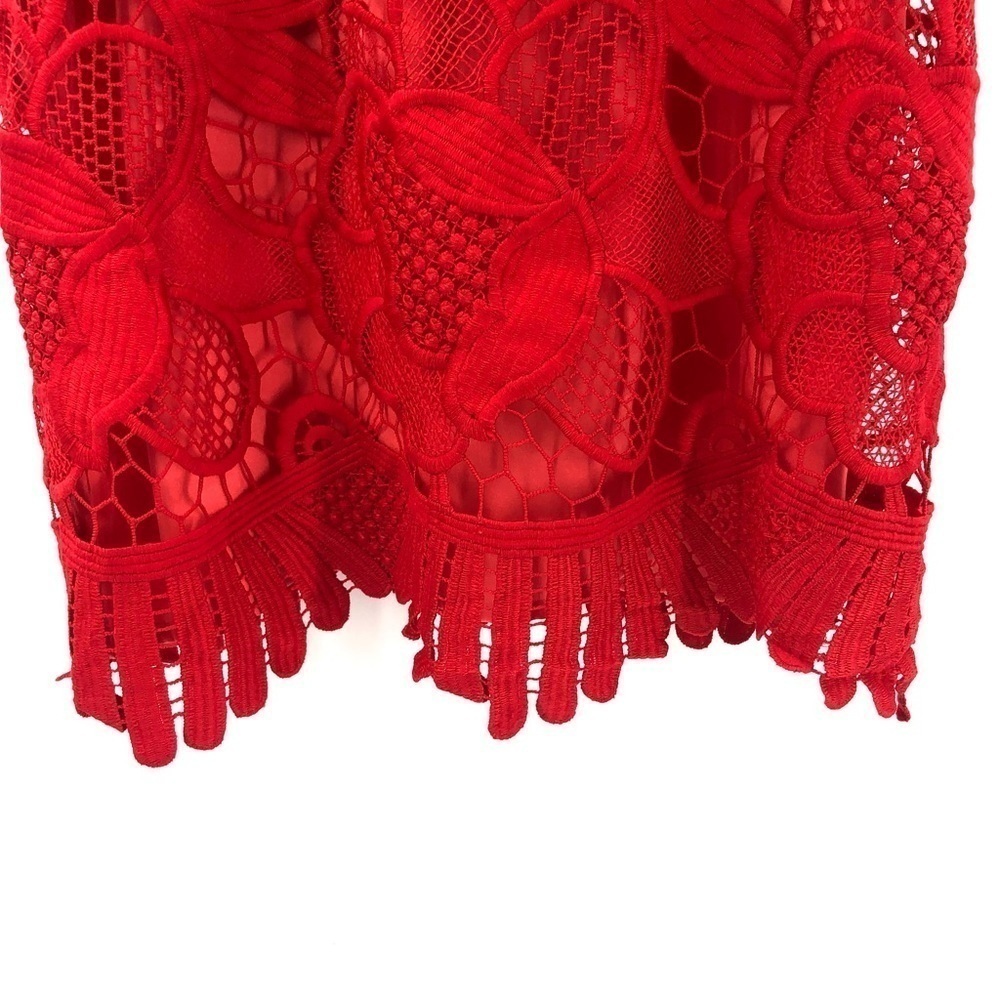 Lovers + Friends Caspian Dress Women Small Floral Lace Mini High Neck Party HOCO - Picture 4 of 11